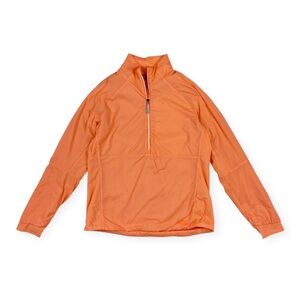 Stio Orange Nylon Polartec Half Zip Pullover Jacket